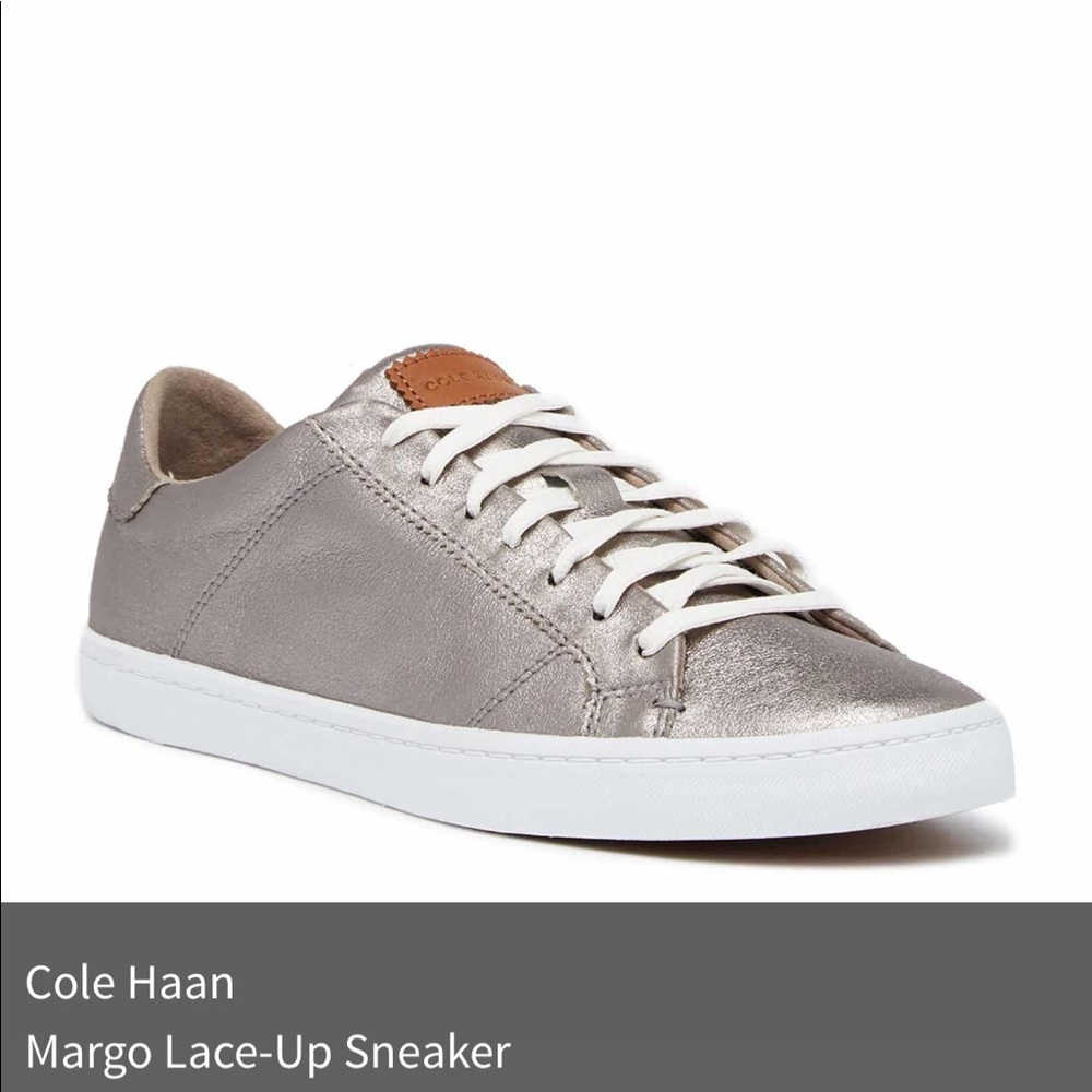 Cole Haan Margo Lace Up Sneaker Metallic Sz8
